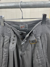 Load image into Gallery viewer, 1980s Marithe Francois Girbaud x Closed High Waisted Belted Military Trousers with Waist Stitch Detailing - Size XS