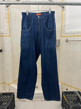Load image into Gallery viewer, 1990s Mickey Brazil Blue Jeans with Cinch Hem Detail - Size M