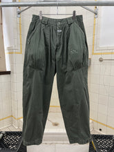 Load image into Gallery viewer, 1980s Marithe Francois Girbaud Green Patch Pocket Paneled Trousers with Adjustable Synch Hem Detail - Size M