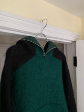 Load image into Gallery viewer, 2000s Vintage Green and Black Mohair Ninja Hoodie - Size M