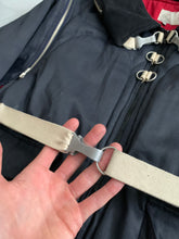 Load image into Gallery viewer, 1990s Armani Navy Pillow Neck Bondage Jacket with Removable Sleeves - Size L