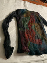 Load image into Gallery viewer, ss1997 Yohji Yamamoto Mesh Geometric Print Top - Size M