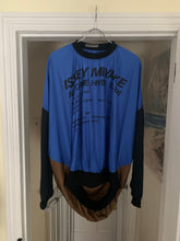 Load image into Gallery viewer, aw1987 Issey Miyake Blue Nylon Circle Pattern Staff Crewneck - Size OS