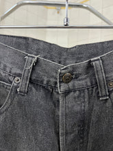 Load image into Gallery viewer, 1990s Armani Tiger Print Faded Charcoal Black Jeans - Size XL
