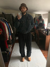 Load image into Gallery viewer, aw1986 Katharine Hamnett Denim Cargo Bomber Jacket - Size L