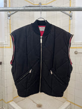 Load image into Gallery viewer, 1990s Armani Quilted Bomber with Removable Sleeves and Arm Cinch Detail - Size L
