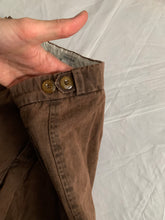 Load image into Gallery viewer, 1990s Armani Faded Mud Brown Trousers with Side Seam Zipper Pocket - Size L