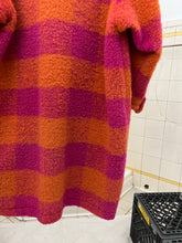 Load image into Gallery viewer, 1980s Armani Plaid Boiled Wool Overcoat - Size M