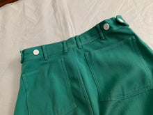 Load image into Gallery viewer, 1990s CDGH+ Wide Teal Workpants with Off Center Zipper Gimmick - Size L