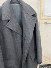 Load image into Gallery viewer, Late 1990s Mandarina Duck Rubberized Cuff and Hem Peacoat - Size L