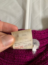 Load image into Gallery viewer, 1990s Yohji Yamamoto Magenta Circular Weave Wool Sweater - Size M