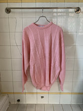 Load image into Gallery viewer, 1990s Armani Pink Wool Cable Knit Sweater - Size L