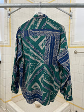Load image into Gallery viewer, 1980s Marithe Francois Girbaud x Closed Graphic Pattern Shirt with Pleated Pocket Detailing - Size M