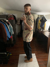 Load image into Gallery viewer, 1990s Armani Beige Graphic Rayon Shirt - Size L