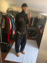 Load image into Gallery viewer, 1990s Yohji Yamamoto Pixelated Soundwave Graphic Zip-up Shirt - Size L