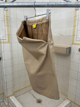 Load image into Gallery viewer, 2000s Mandarina Duck Beige Leather Skirt with Contrasting Mesh Detailing - Size XS