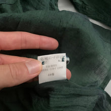 Load image into Gallery viewer, ss1994 Issey Miyake Forest Green Crinkled Shirt - Size L: