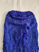 Load image into Gallery viewer, aw1999 Issey Miyake Blue Crinkled Bungee Pants - Size M