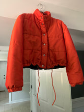 Load image into Gallery viewer, 1990s Armani Cropped Iridescent Orange Nylon Puffer - Size S