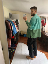Load image into Gallery viewer, 2000s Issey Miyake Bleached Teal Shirt - Size XL