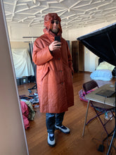 Load image into Gallery viewer, aw1994 Issey Miyake Translucent Burnt Orange Oversize Long Coat with Packable Hood - Size L