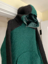 Load image into Gallery viewer, 2000s Vintage Green and Black Mohair Ninja Hoodie - Size M