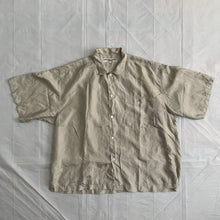 Load image into Gallery viewer, 1990s Katharine Hamnett Beige Silk Pocket Short Sleeve Shirt - Size L