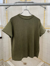 Load image into Gallery viewer, 2000s Mandarina Duck Khaki Green Knit Tee with Jersey Sleeves - Size M