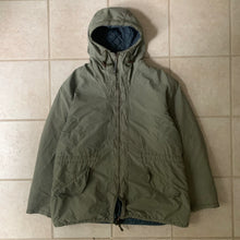 Load image into Gallery viewer, 1990s Armani Faded Seafoam Green Military Parka with Removeable Quilted Lining - Size XL