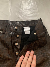 Load image into Gallery viewer, 1990s Dexter Wong Faux Crocodile Skin Pants - Size M