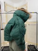 Load image into Gallery viewer, 1980s Marithe Francois Girbaud x Closed Cropped Batwing Bomber with Fur Trim Collar - Size S