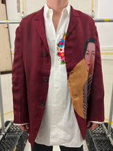 Load image into Gallery viewer, ss2002 Yohji Yamamoto Maroon Silk Gauze Saeko Jacket - Size L