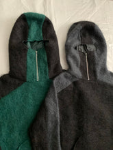 Load image into Gallery viewer, 2000s Vintage Grey and Black Mohair Ninja Hoodie - Size M