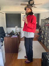 Load image into Gallery viewer, 2000s Vintage Jipijapa Red Nylon Backzip Jacket with Removable Fur Collar - Size M