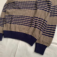 Load image into Gallery viewer, 1990s Armani Wavy Navy Cotton Jumper - Size XL