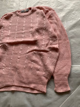 Load image into Gallery viewer, 1990s Armani Pink Wool Cable Knit Sweater - Size L