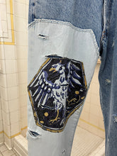 Load image into Gallery viewer, 1990s Armani Eagle Applique Washed Denim - Size M
