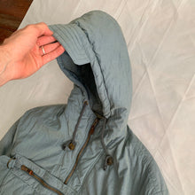 Load image into Gallery viewer, 1990s Armani Faded Olive Hooded Bomber with Modular Kangaroo Pouch - Size L