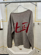 Load image into Gallery viewer, 1980s Armani Calligraphy Intarsia Knit Sweater - Size XL