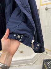 Load image into Gallery viewer, 1980s Armani Padded Navy Cropped Bomber with Black Contrast Trim Detailing - Size L