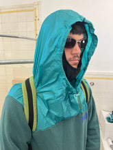 Load image into Gallery viewer, 2000s Final Home Teal Crewneck Sweater with Ripstop Monk Hood - Size M