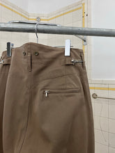 Load image into Gallery viewer, 1980s Katharine Hamnett Twill Khaki Baggy Trousers with Waist Synch and Tapered Cuff - Size L