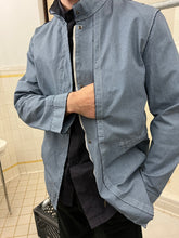 Load image into Gallery viewer, 2000s Mandarina Duck Raw Cut Coated Fabric Shirt Jacket with Contrast Detailing - Size M