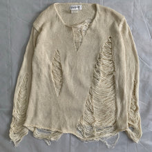 Load image into Gallery viewer, 1990s Yohji Yamamoto Destroyed Cream Knitted Sweater - Size M