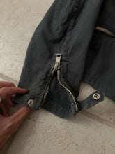 Load image into Gallery viewer, 1990s Armani Faded Grey Cotton Biker Jacket - Size M