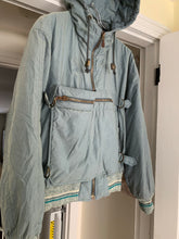 Load image into Gallery viewer, 1990s Armani Faded Olive Hooded Bomber with Modular Kangaroo Pouch - Size L