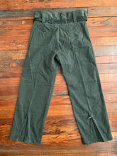 Load image into Gallery viewer, 1990s Armani Olive High Waist Military Trousers with Zipper Hems - Size M