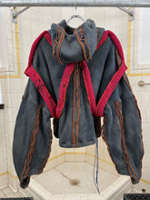 Load image into Gallery viewer, Seeing Red Teal Dyed Elephant Trunk Hoodie with Red Token Bag - Size OS