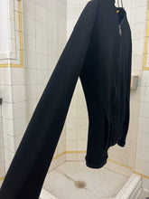 Load image into Gallery viewer, 2000s Mandarina Duck Black Cropped Contemporary Textured Zipper Cardigan - Size XS