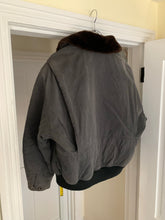 Load image into Gallery viewer, 1990s Armani Washed B-15 Bomber Jacket with Removable Fur Collar and Articulated Shoulder Gusset - Size XL